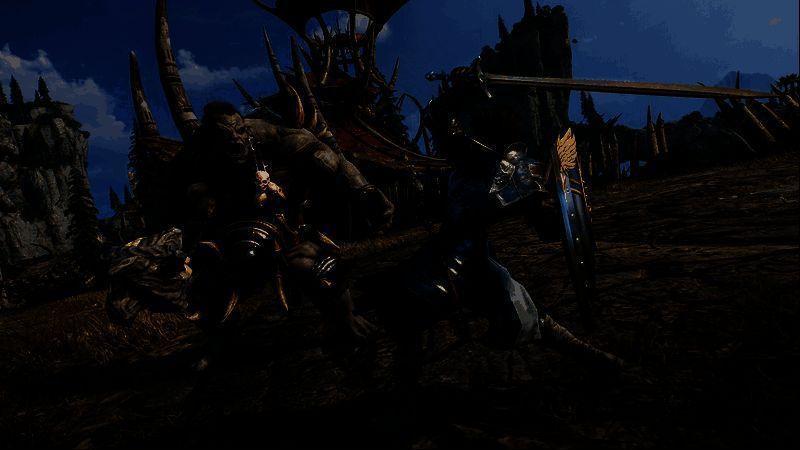 《天堂永恒》游戏界面截图，展示其开放世界探索与战斗系统