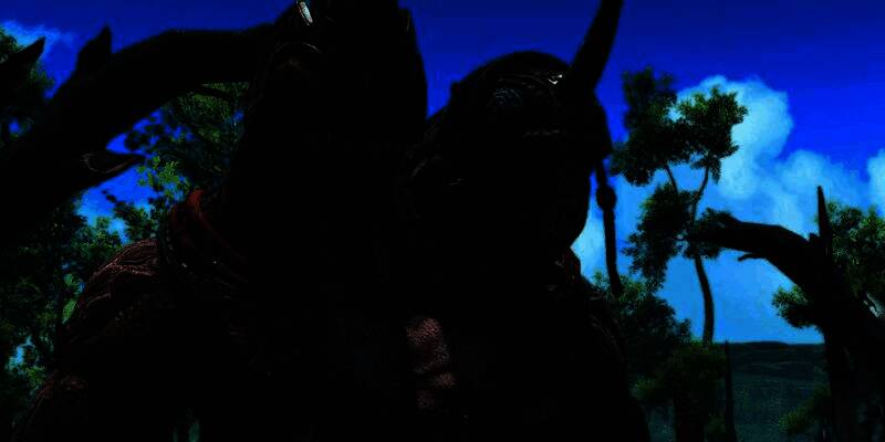 《最终幻想14》制作人吉田直树接受采访现场照片，背景为游戏宣传图