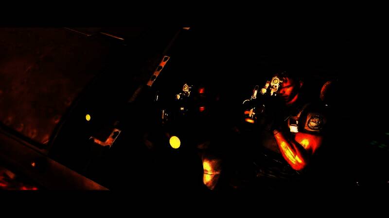 《生化危机》万圣节主题画面，氛围诡异神秘