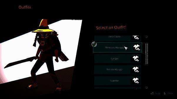 辛特堡传说角色外观系统界面展示，包含多个可选皮肤和分类标签