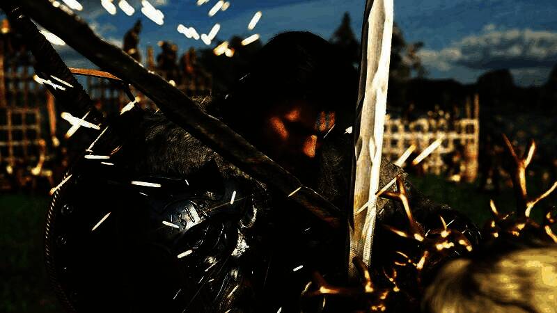 《红色沙漠》游戏场景展示，沙漠环境与角色战斗画面