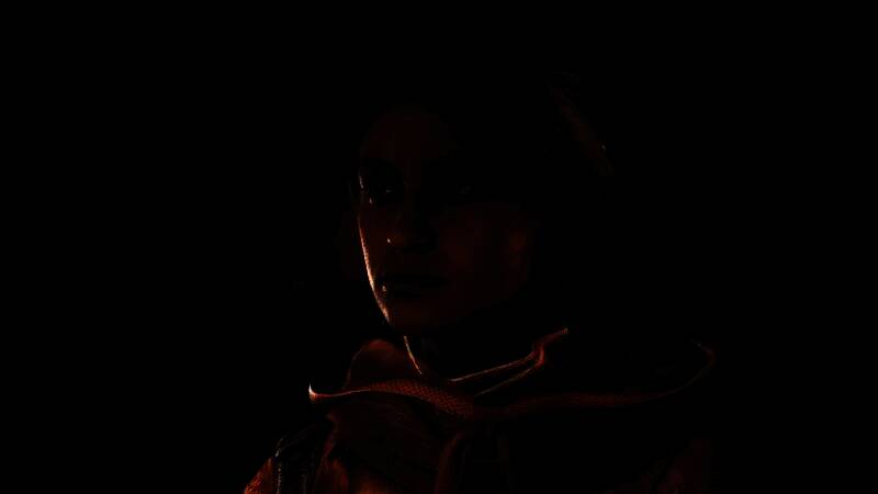 安雅在动作捕捉现场进行表演，神情专注，设备环绕周围