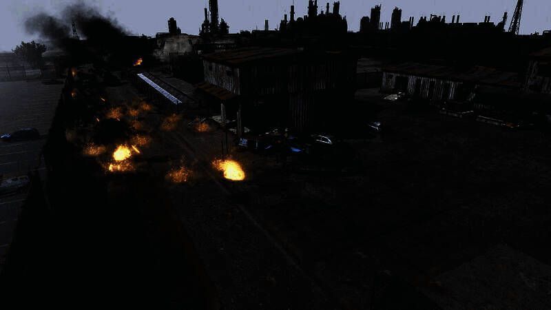 人造人单位手持重型武器，目光冷峻地注视前方战场