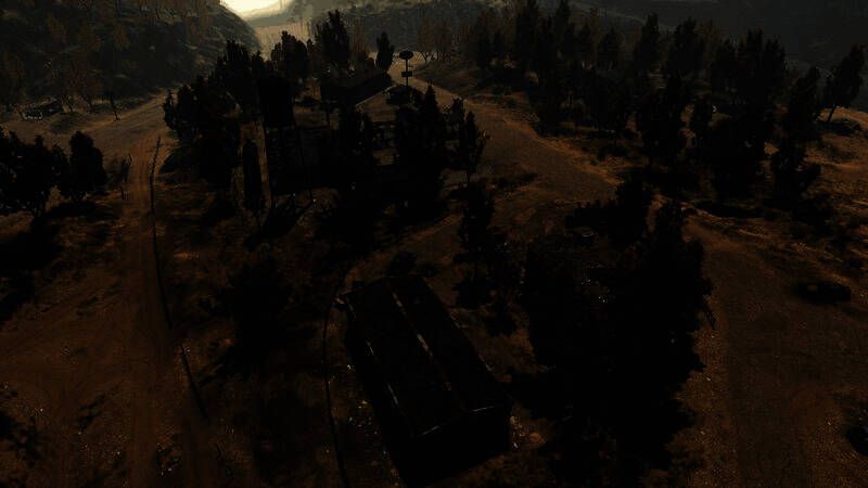 战场全景展示，机械部队与人类残余力量展开激烈交火