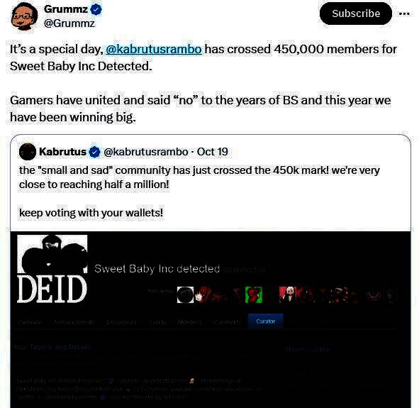 前暴雪制作人Grummz在社交平台上的发言截图，表达对抵制行动的支持