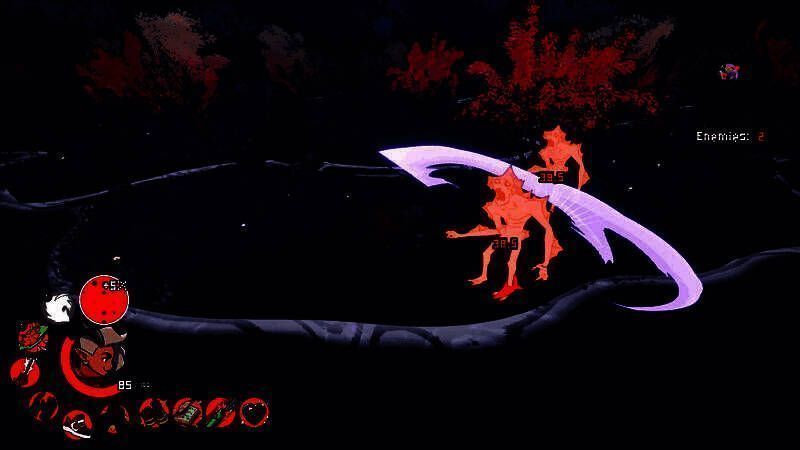 战斗画面展示，主角释放技能，特效华丽，敌人成群逼近