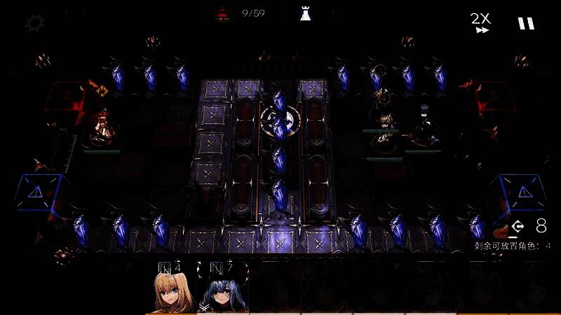 突袭EX-5关卡部署示意图，展现高输出组合布局