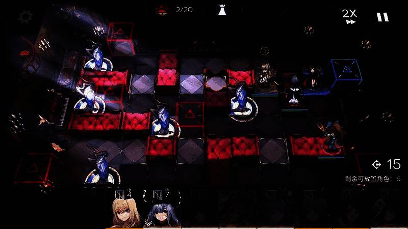 突袭EX-7关卡部署示意图，多位高星干员协同作战