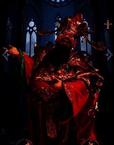 财神技能面板界面截图，清晰标注各项技能名称与图标布局