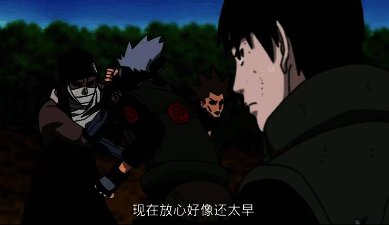 卡卡西与年轻忍者们并肩站立的温馨画面