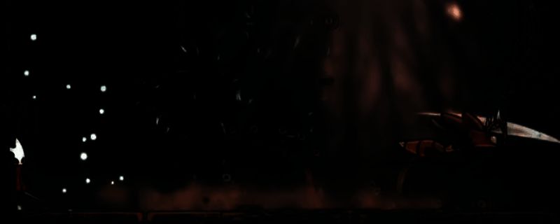 《空洞骑士：丝之歌》中机枢舞者BOSS战场景，角色位于机械核心大厅，周围布满齿轮与能量光束，BOSS悬浮空中释放丝线攻击