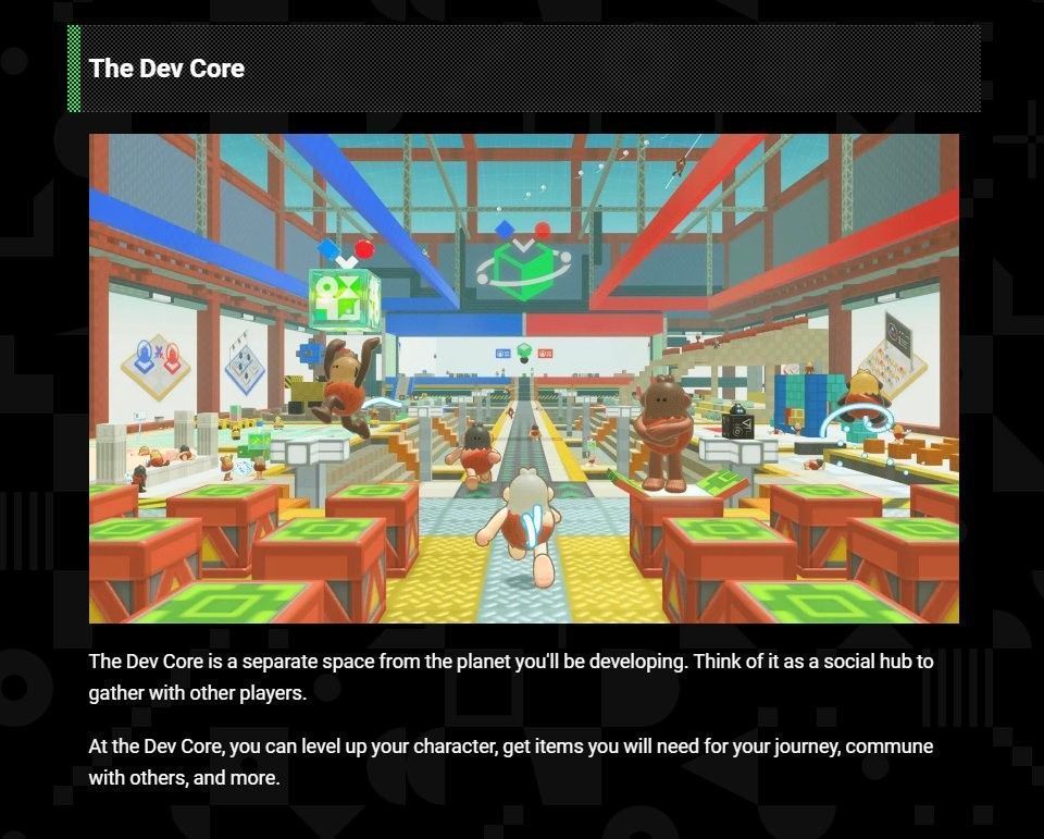 多名玩家在社交大厅互动，背景显示各类玩家建造的作品展览