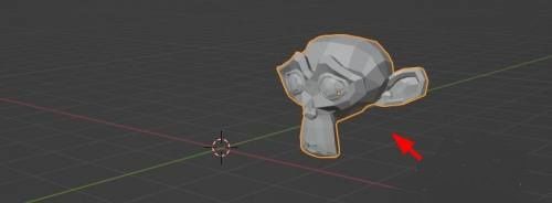 Blender界面展示选中物体的操作步骤