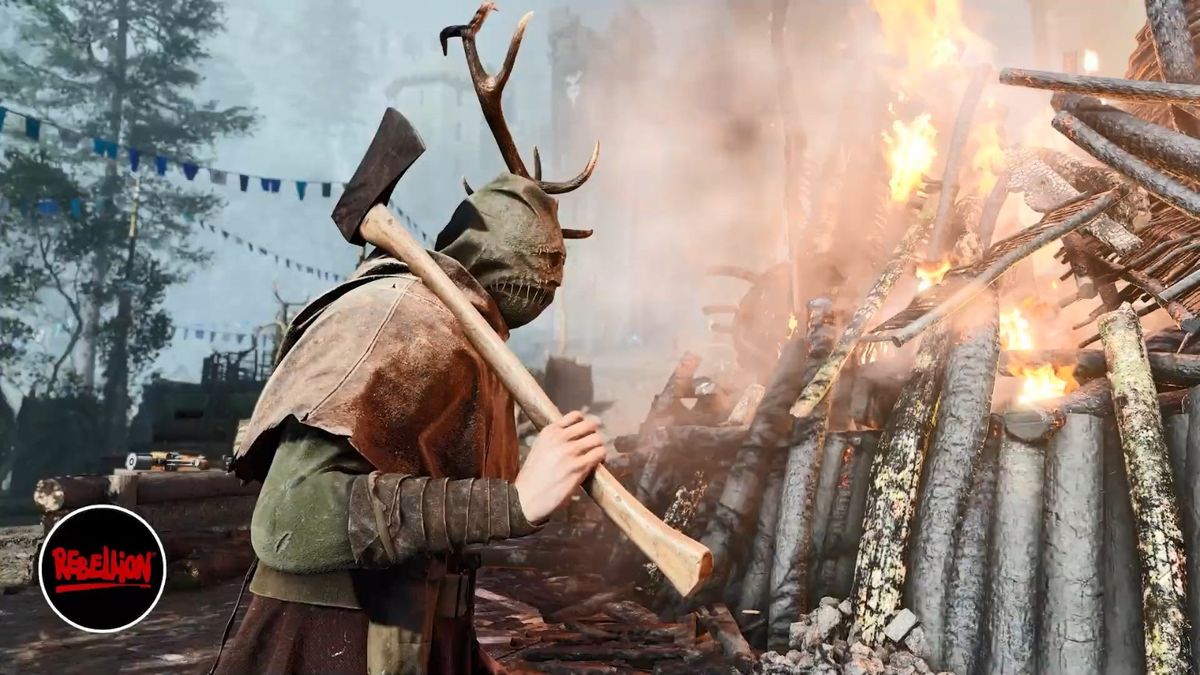 《原子陨落》游戏截图，展示荒凉乡村环境与主角探索场景