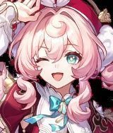 风堇角色形象展示，身着飘逸长袍，手持扇形武器，周身环绕风元素特效