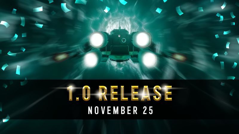 《虚空航船》游戏画面展示，四名玩家分别操作飞船不同岗位，激光炮火交织，外星巨兽在星空背景下逼近