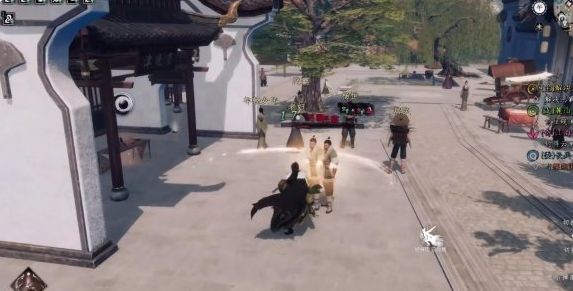 杨恒倒在雨中，手中紧握长刀，背景为昏暗酒家门口，气氛悲凉