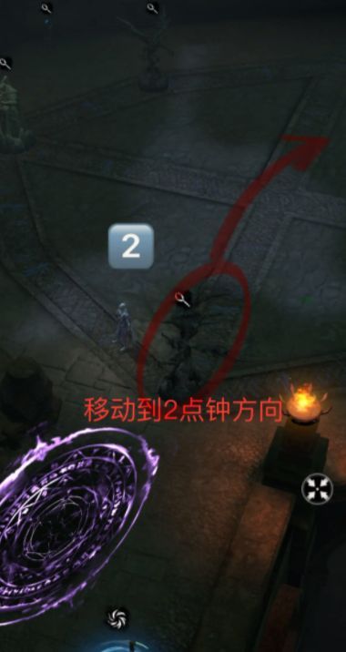 古代遗迹内部场景，圆形平台上分布多座石像，中央浮现蓝色光柱，地面刻有复杂符文阵