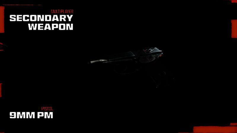 手枪与发射器组合展示，背景为战场硝烟弥漫的场景，突出战术多样性