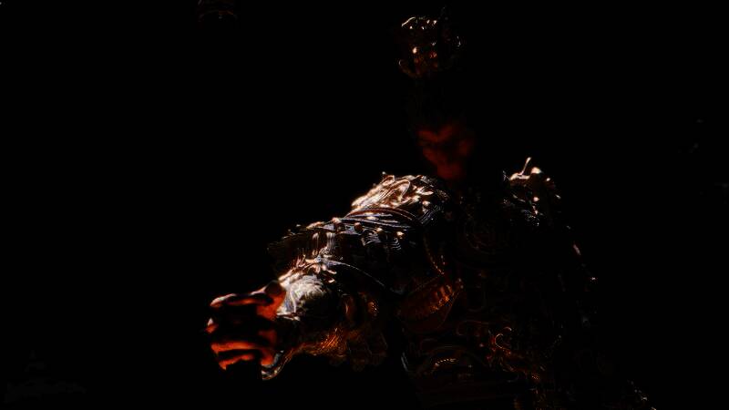 《影之刃：零》艺术总监Chang接受媒体采访画面，背景为游戏概念艺术图，展现东方武侠与暗黑风格融合的视觉美学