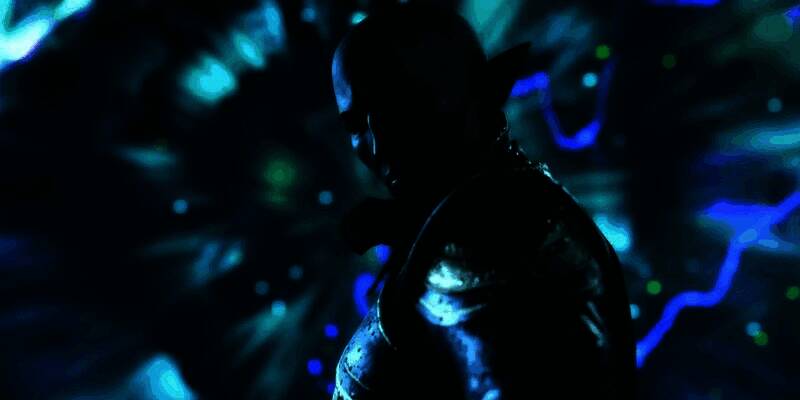 《龙腾世纪：影障守护者》测试版画面，展示角色对话场景，面部表情僵硬，光影处理粗糙