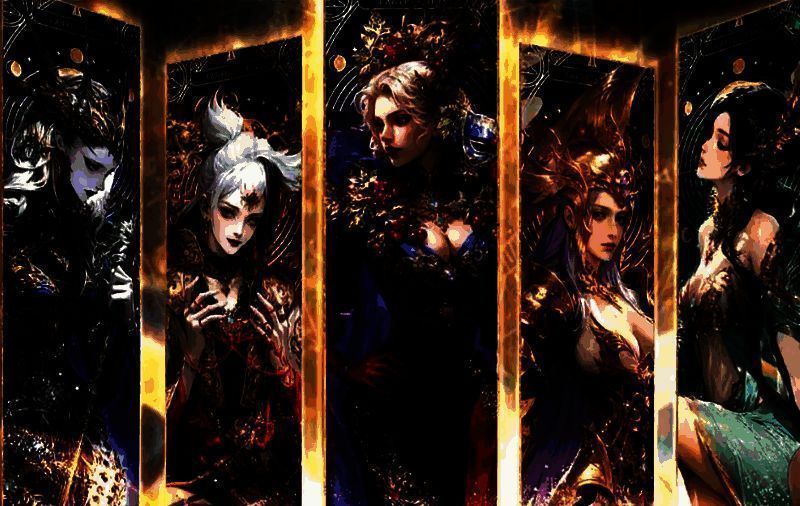 《不朽箴言》战斗界面截图，显示一场激烈团战，赫卡忒正在释放全屏火焰大招，敌人成片倒下