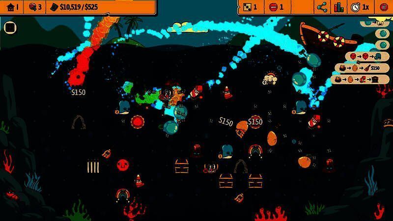 玩家在沙盒编辑器中拖拽各类道具模块搭建个性化弹珠台，界面右下角显示‘已保存’提示