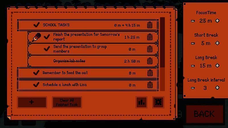 周报统计图表，用柱状图展示七天专注时长趋势