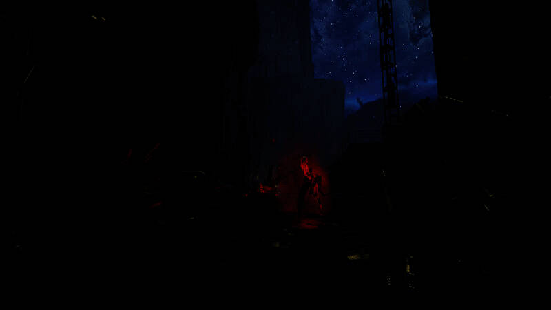 三名Firebreak队员在大厅中围攻一只漂浮的触手怪物，特效激烈