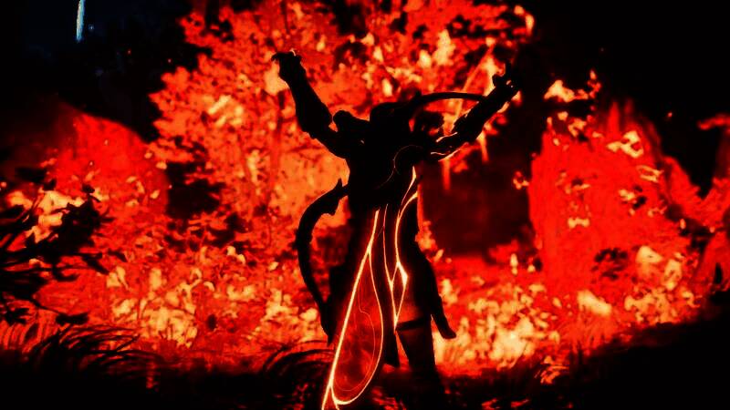 玩家角色在风暴中与巨型多触手怪物激烈对战，背景为崩塌城市