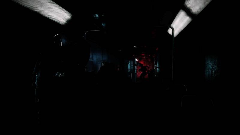 未来战场全景俯瞰图，残破的城市废墟中散布着机械残骸与发光裂隙