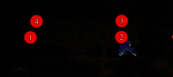 机关解谜示意图，显示符文排列顺序与激活节点，三条光路连接成三角形图案