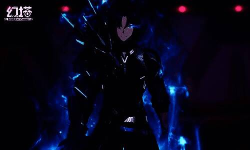 南斗独自站在高处俯瞰城市夜景，身后投影闪烁着密密麻麻的数据流，仿佛操控着整座城市的命脉