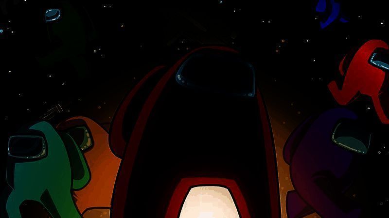 Outersloth官方发布的融资公告截图，背景为《我们之中》角色与太空飞船元素融合的视觉设计