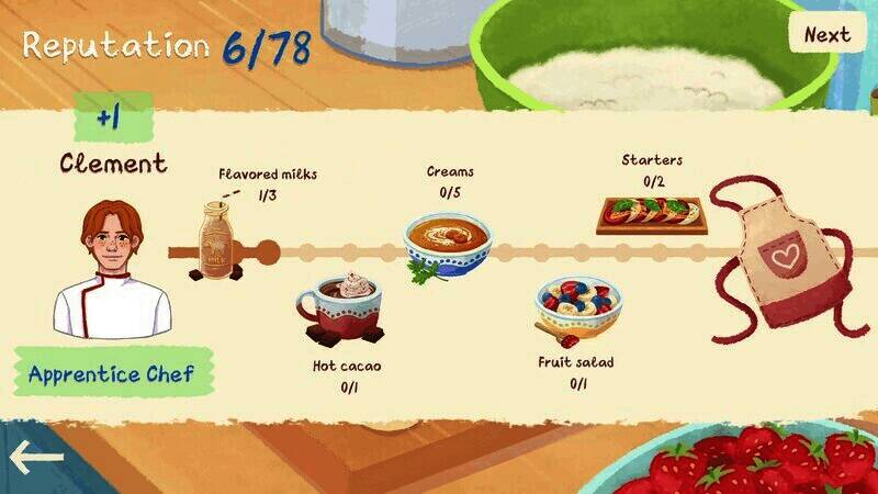 角色克莱门特坐在火车车厢内翻阅泛黄的食谱本，窗外掠过法国乡村风光，光影柔和