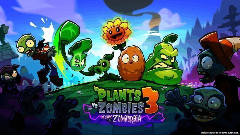 游戏中玩家正在进行关卡挑战，画面中有多种植物对抗成群结队的僵尸，战斗特效丰富