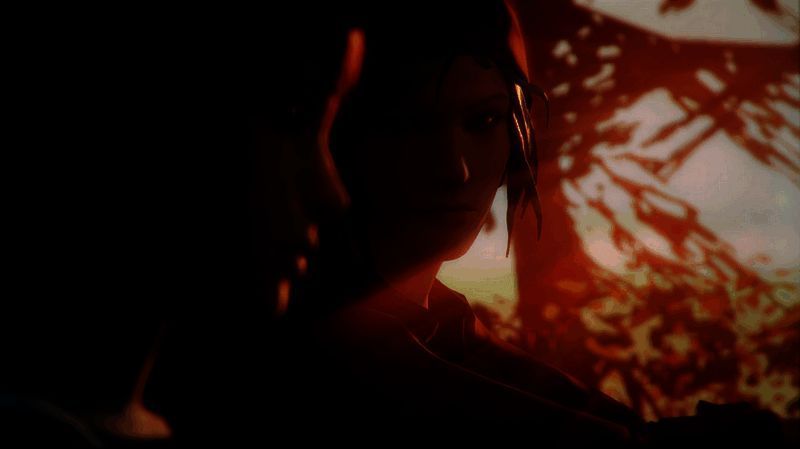 游戏《LostRecords: Bloom & Rage》宣传画面，四位少女在昏暗房间中围坐交谈