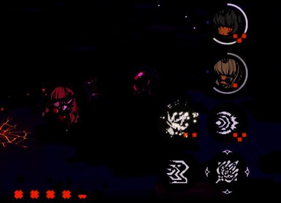 三名不同属性的角色并列站位，下方显示连携技能图标，示意队伍协作机制