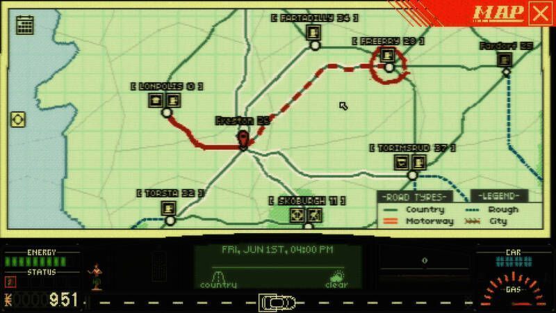 游戏内书籍页面风格的插画，描绘不同结局分支场景，如废弃加油站、海边灯塔和音乐会现场