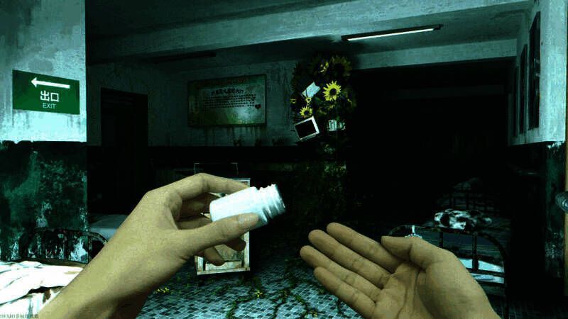 主角手持手电筒照亮墙壁，上面贴满剪报和照片，拼凑出未解之谜