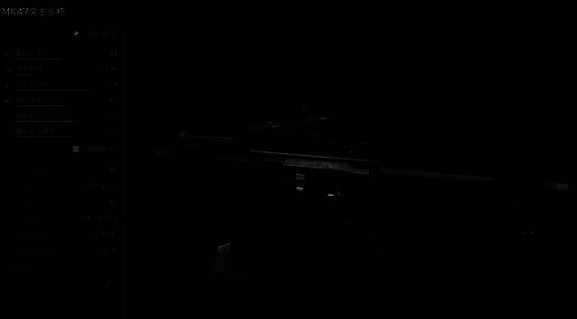 玩家手持短管版MK47在城市废墟中瞄准射击的场景，环境充满战术对抗氛围