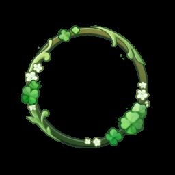 ‘幸运头像框’图标，淡黄色光环围绕四叶草图案，充满好运气息