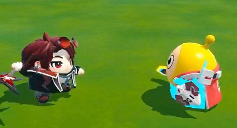 双面教师施展‘横扫全场’技能，周身环绕红色冲击波，周围小怪被击退