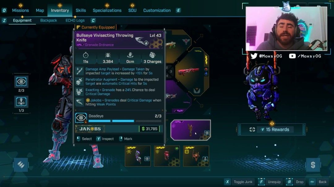 玩家在论坛发帖讨论‘五点星体’配装方案，附带详细属性截图