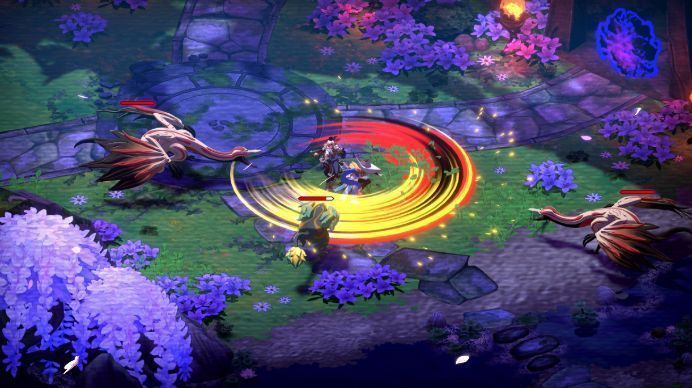 游戏中神乐职角色施展祈愿技能的场景，光芒环绕双手，周围漂浮符文，画面充满神圣仪式感