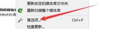 首选项选项位于工具菜单下方，鼠标指针正指向该条目