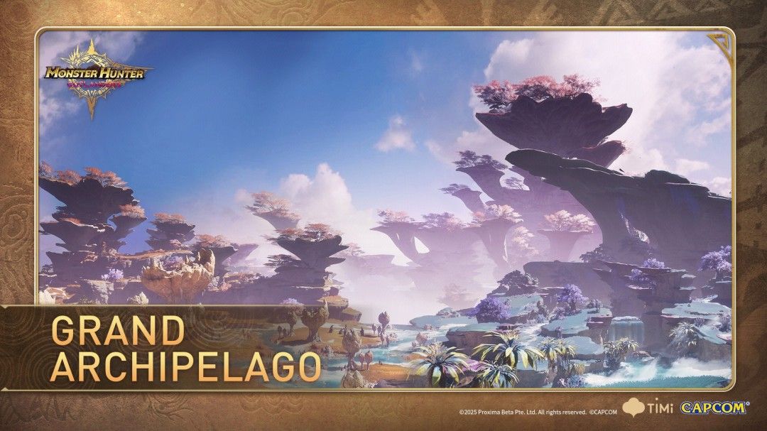 ‘大群岛’地图全景展示，五彩斑斓的真菌森林与漂浮岛屿构成梦幻般的生态环境