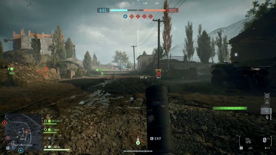 《战地6》枪械特写，枪管上沾满泥土与血迹，细节刻画逼真