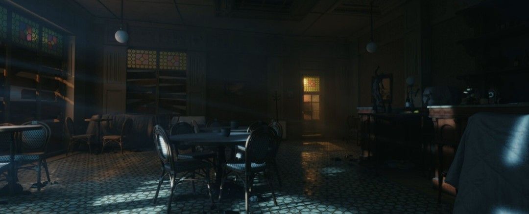 慢动作击杀镜头，子弹划过空中，主角冷峻注视