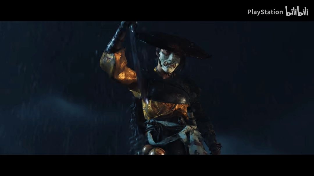 敌人首领登场画面，身披重甲，手持巨斧，气势逼人